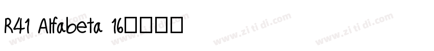 R41 Alfabeta 16字体转换
